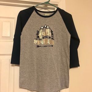 Faith Can Move Mountains Baseball Tee